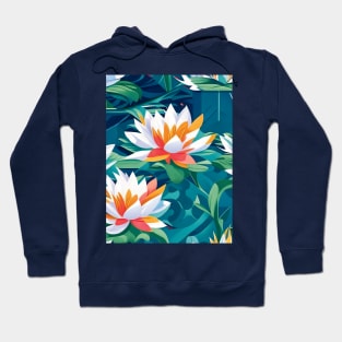 Lotus pond abstract artwork Hoodie